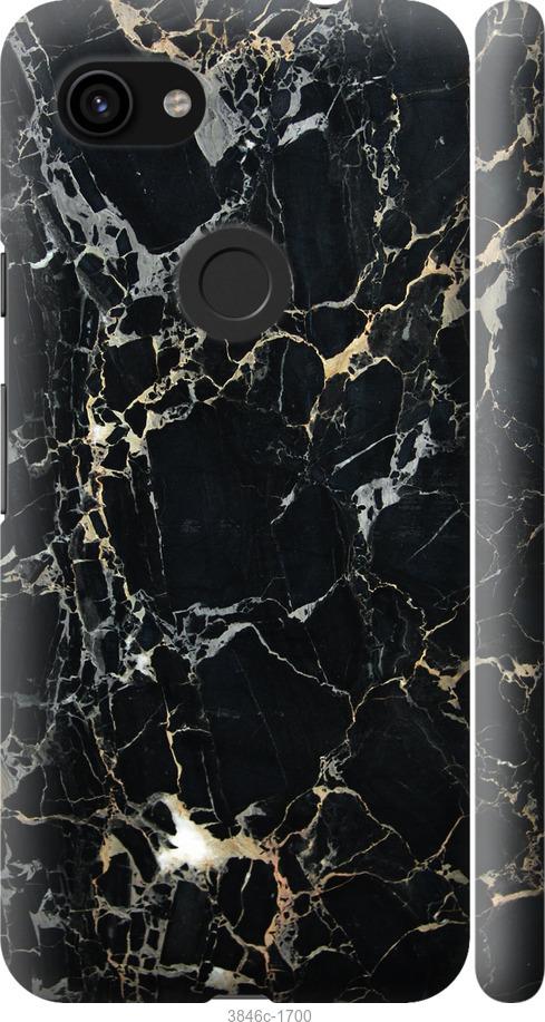

Чехол на Google Pixel 3a Черный мрамор
