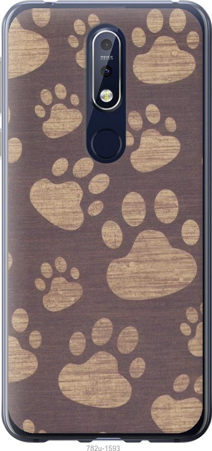 

Чехол на Nokia 7.1 Следы тигра