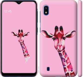 Чехол на Samsung Galaxy A10 2019 A105F Розовая жирафа