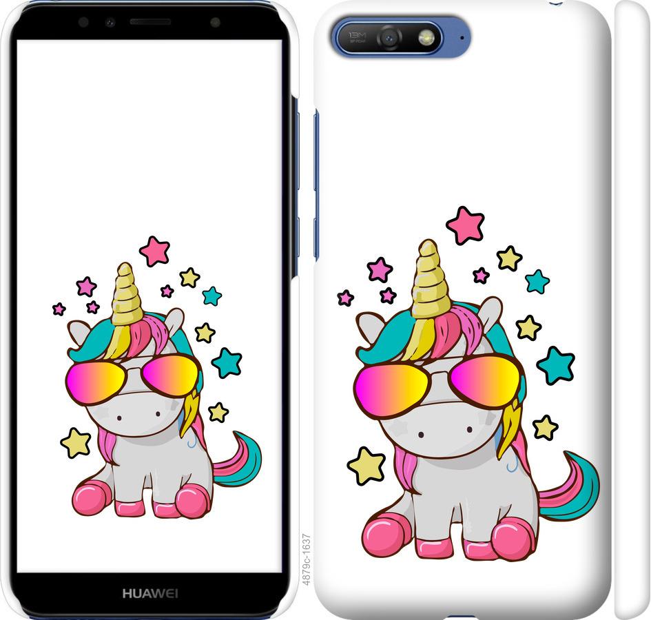 

Чехол на Huawei Y6 2018 Единорог в очках