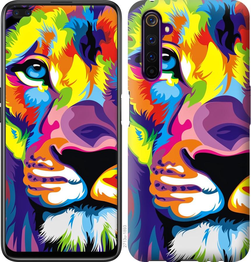 

Чохол на Realme 6 Pro Різнобарвний лев