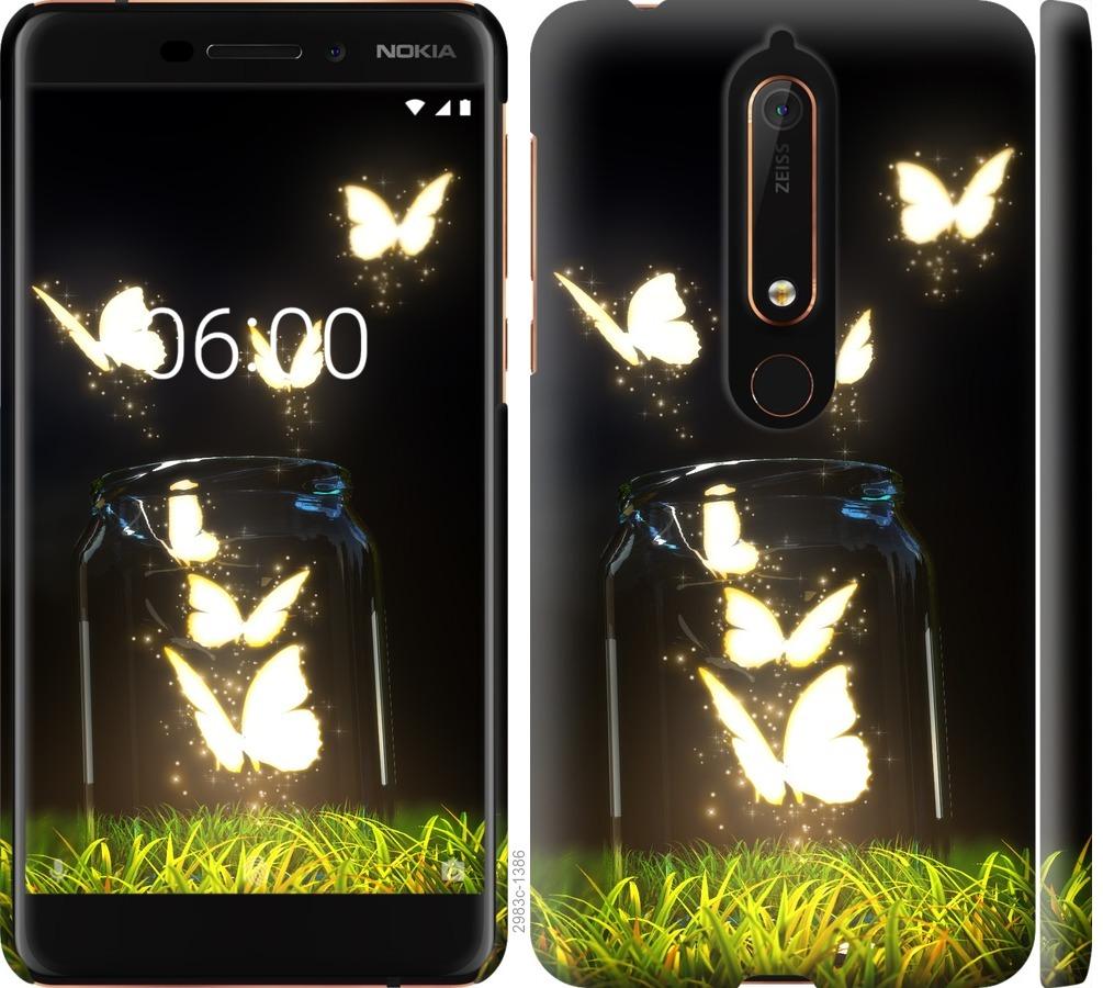 

Чохол на Nokia 6.1 Сяючі метелики