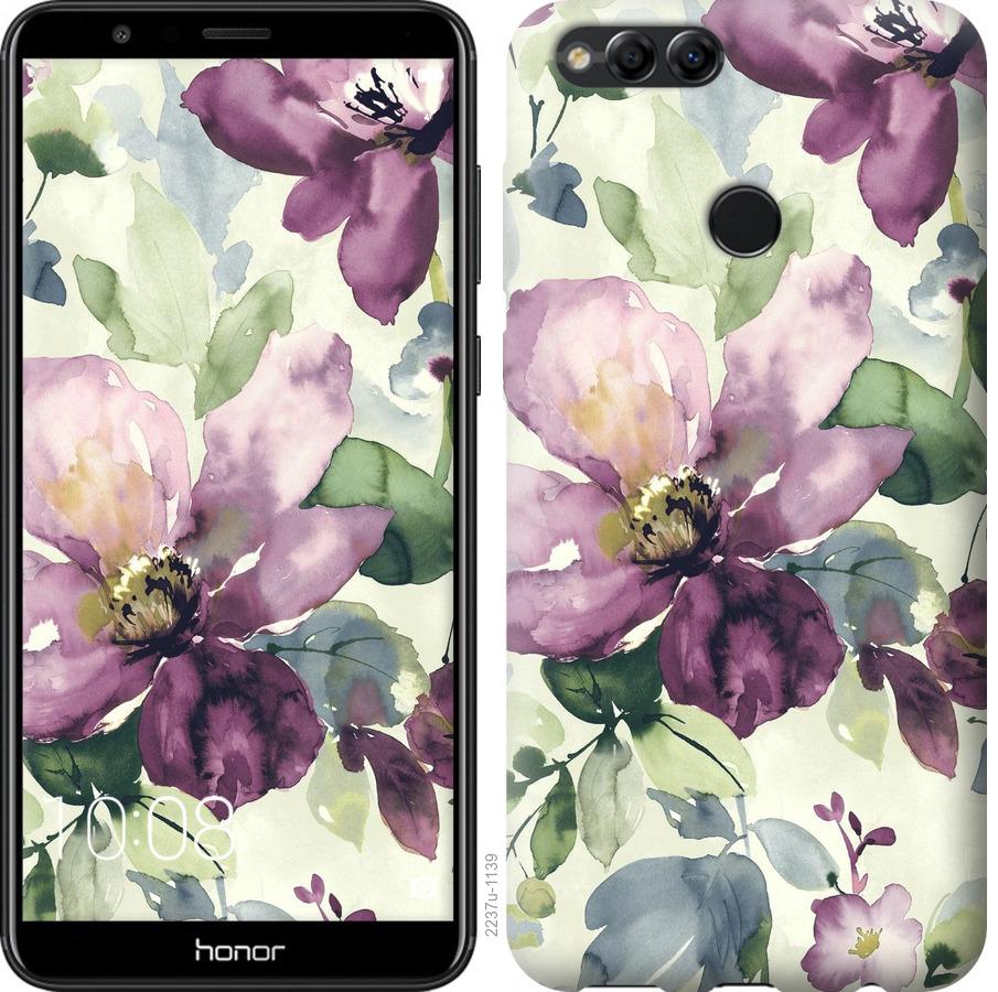 

Чохол на Huawei Honor 7X Квіти аквареллю