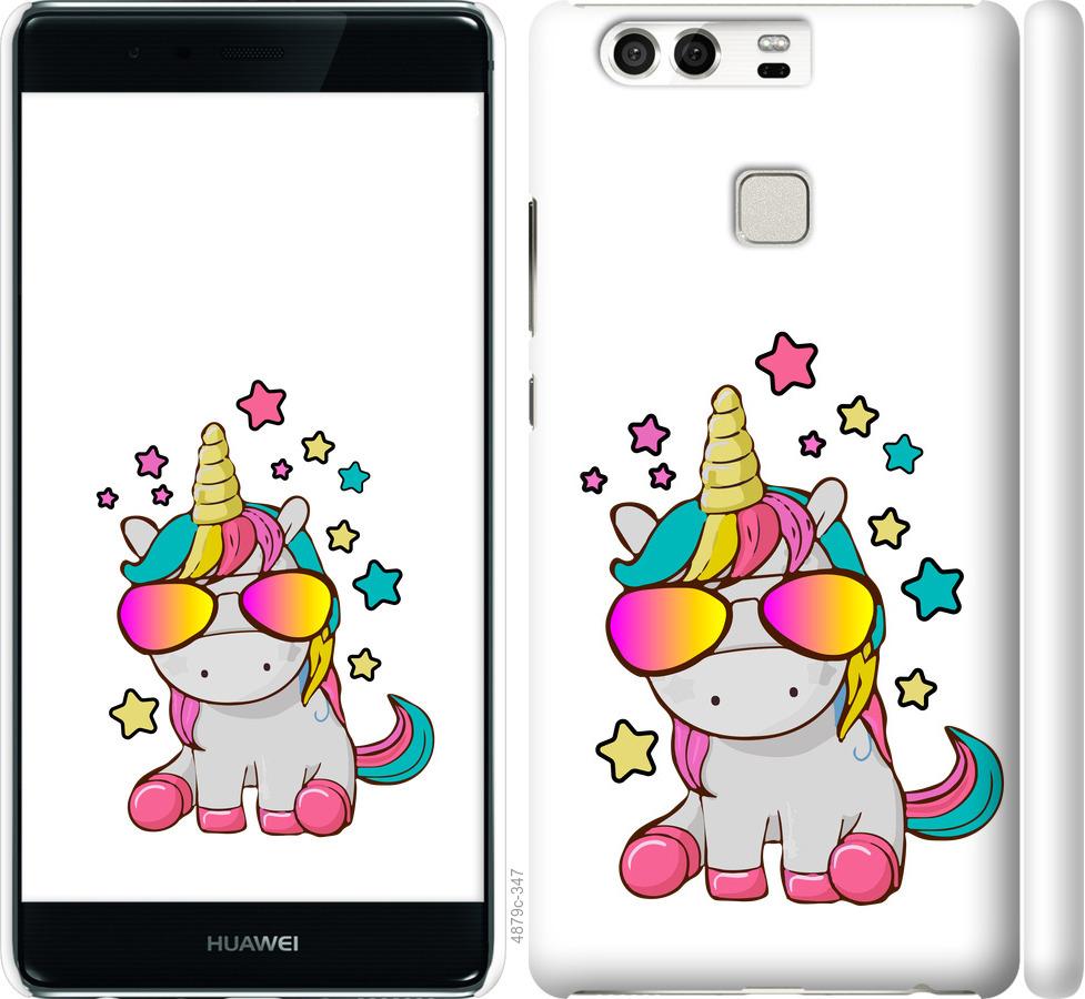 

Чехол на Huawei P9 Единорог в очках