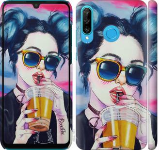 

Чехол на Huawei P30 Lite Арт-девушка в очках