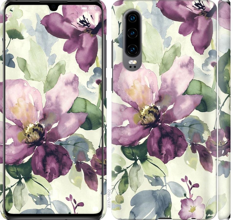 

Чохол на Huawei P30 Квіти аквареллю