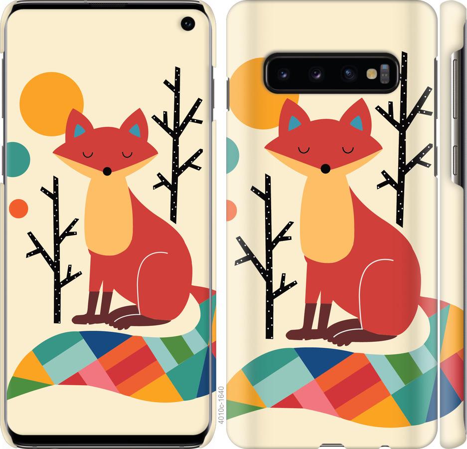 

Чехол на Samsung Galaxy S10 Rainbow fox