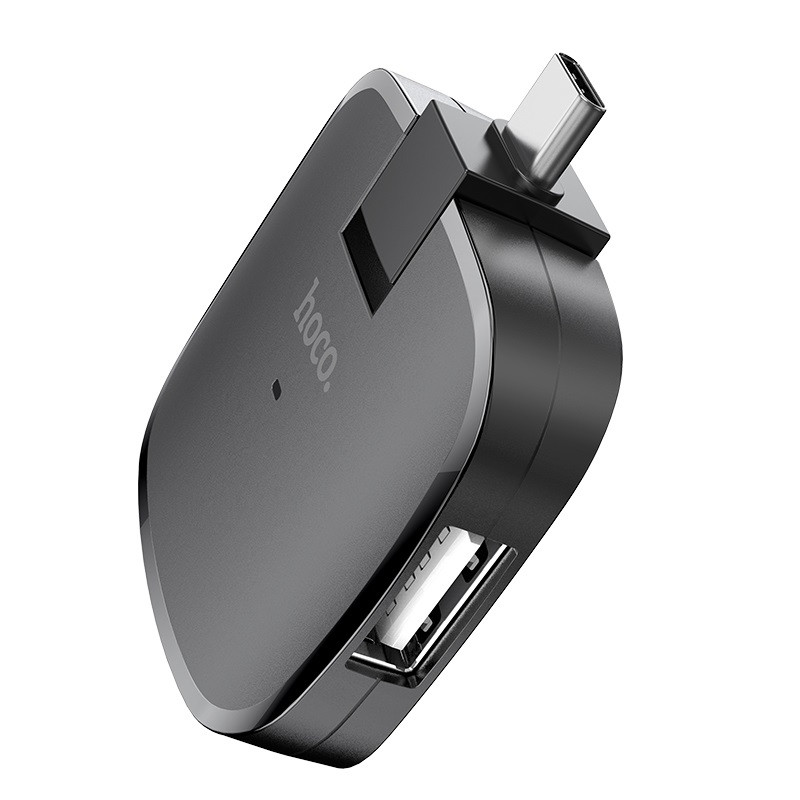 

Перехідник HUB Hoco HB11 Type-C to 3 USB (Чорний)
