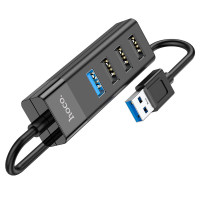 Перехідник Hoco HB25 Easy mix 4in1 (USB to USB3.0+USB2.0*3)