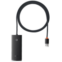 Переходник HUB Baseus Lite Series 4-Port USB-A HUB Adapter (USB-A to USB 3.0*4) 25cm (WKQX)
