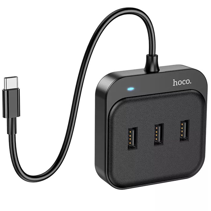 

Перехідник HUB Hoco HB31 Easy 4-in-1 (Type-C to USB3.0*4) (L=0.2m)