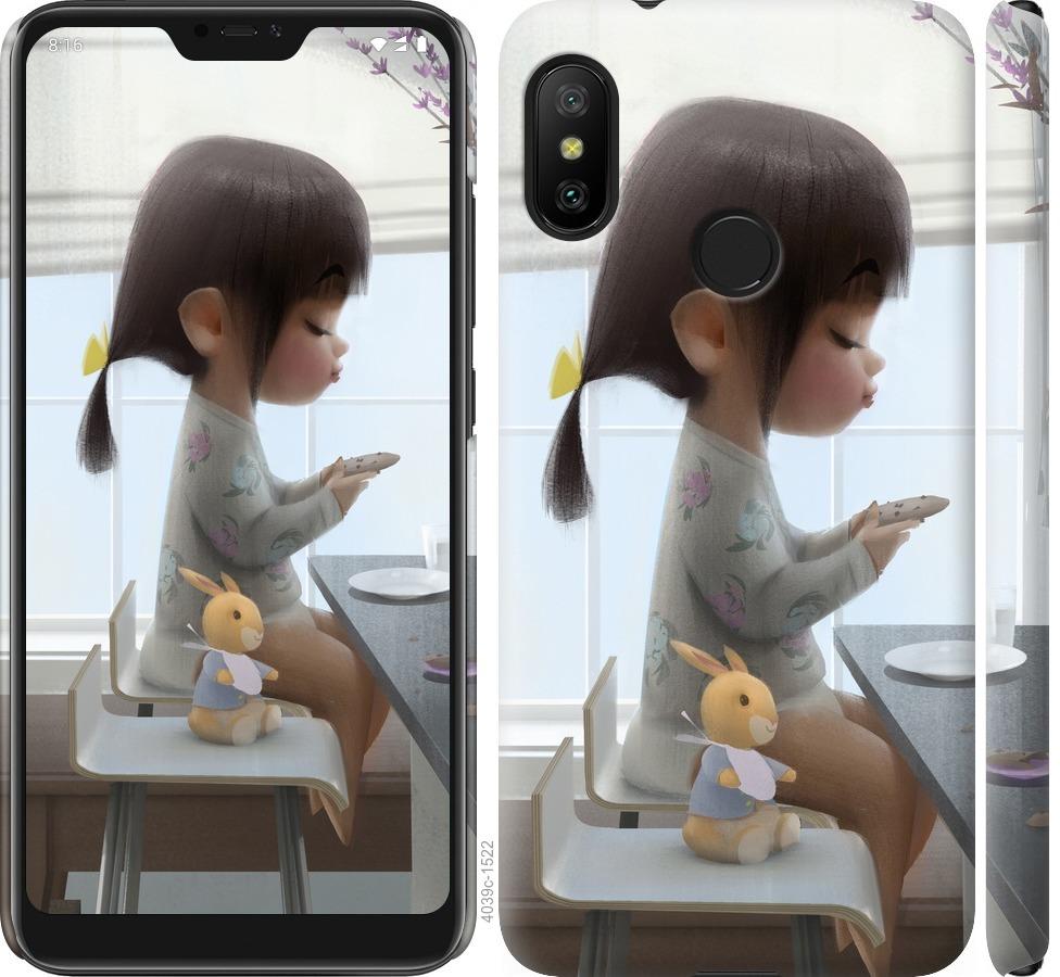 

Чехол на Xiaomi Redmi 6 Pro Милая девочка с зайчиком