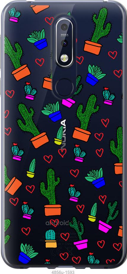 

Чехол на Nokia 7.1 Кактусы 4