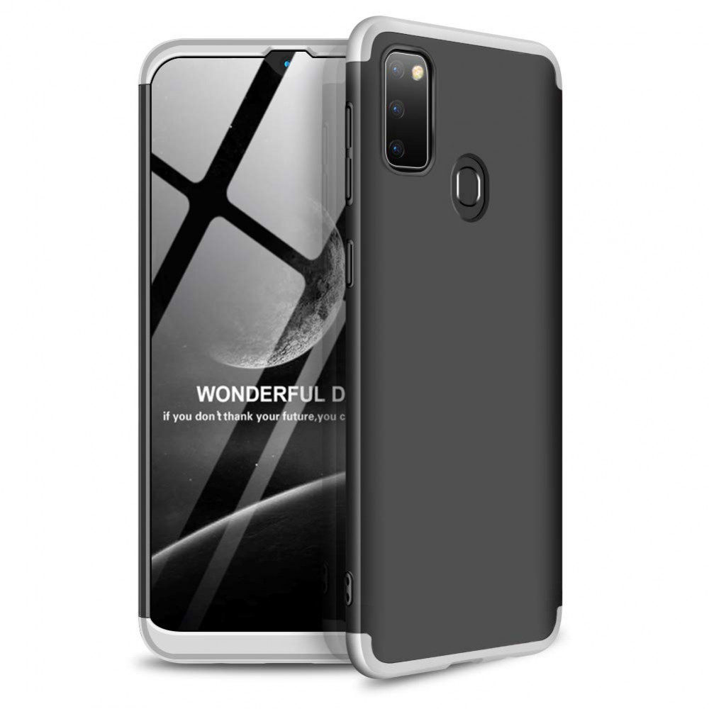 

Пластиковая накладка GKK LikGus 360 градусов для Samsung Galaxy M21 Черный / Серебряный (116556)