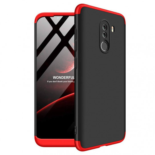 

Пластиковая накладка GKK LikGus 360 градусов для Xiaomi Pocophone F1 Черный / Красный (89061)