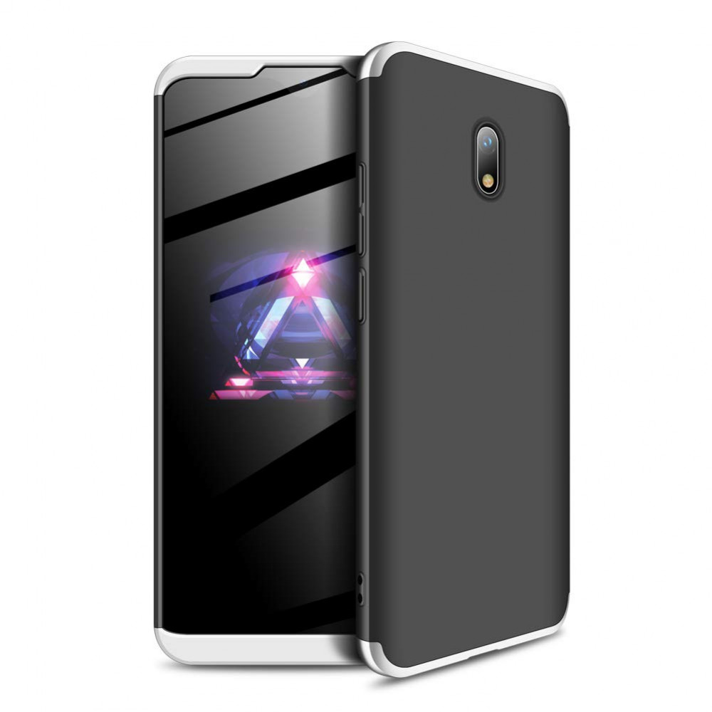 

Пластиковая накладка GKK LikGus 360 градусов для Xiaomi Redmi 8A Черный / Серебряный (116516)