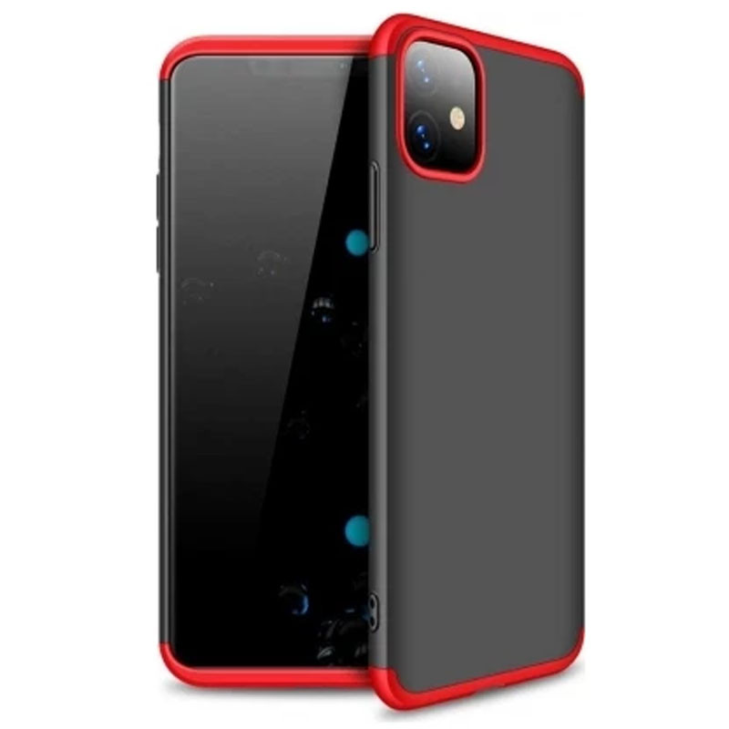 

Пластикова накладка GKK LikGus 360 градусів (opp) для Apple iPhone 11 (6.1") (Чорний / червоний)