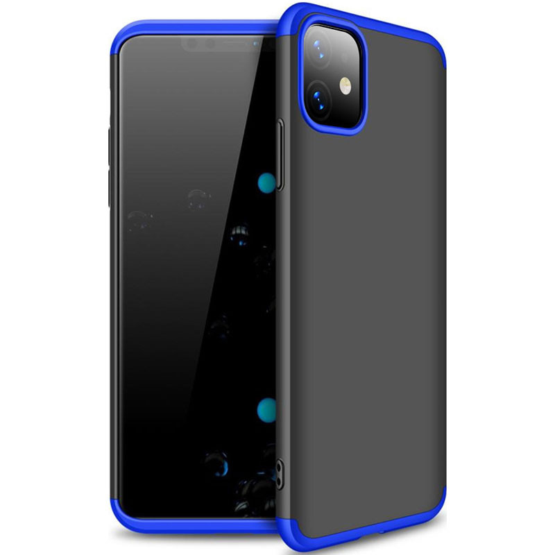 

Пластиковая накладка GKK LikGus 360 градусов (opp) для Apple iPhone 11 (6.1") Черный / Синий (181641)