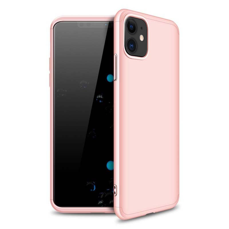 

Пластиковая накладка GKK LikGus 360 градусов (opp) для Apple iPhone 11 (6.1") Розовый / Rose gold (200572)