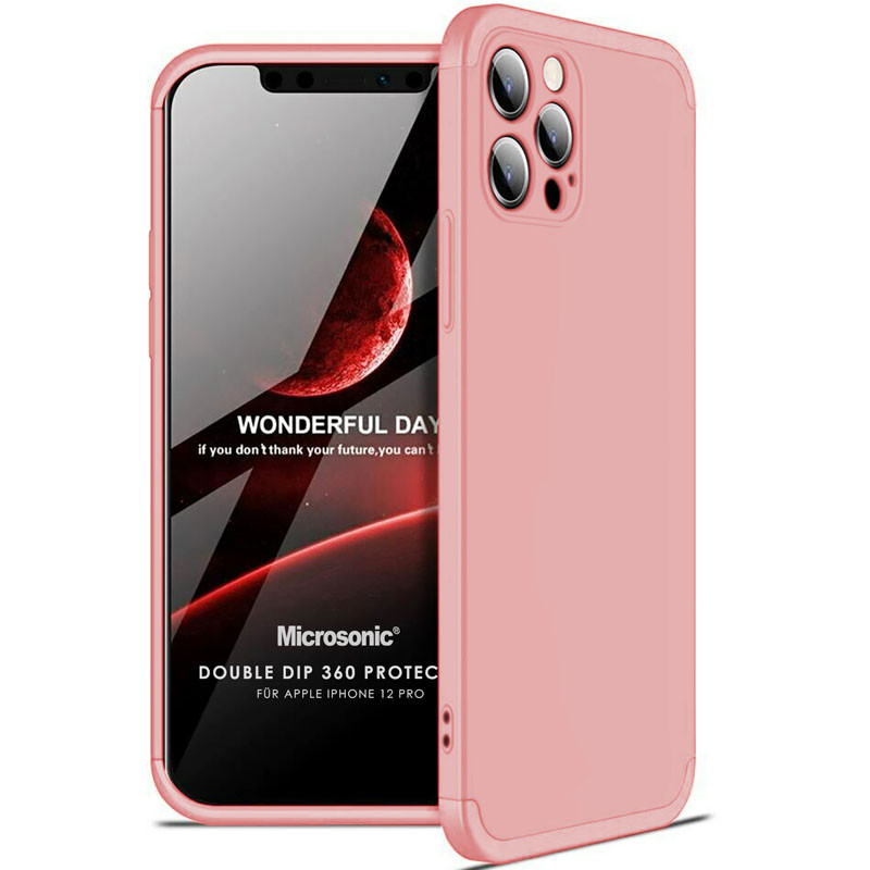 

Пластиковая накладка GKK LikGus 360 градусов (opp) для Apple iPhone 12 Pro Max (6.7") Розовый / Rose gold (187436)