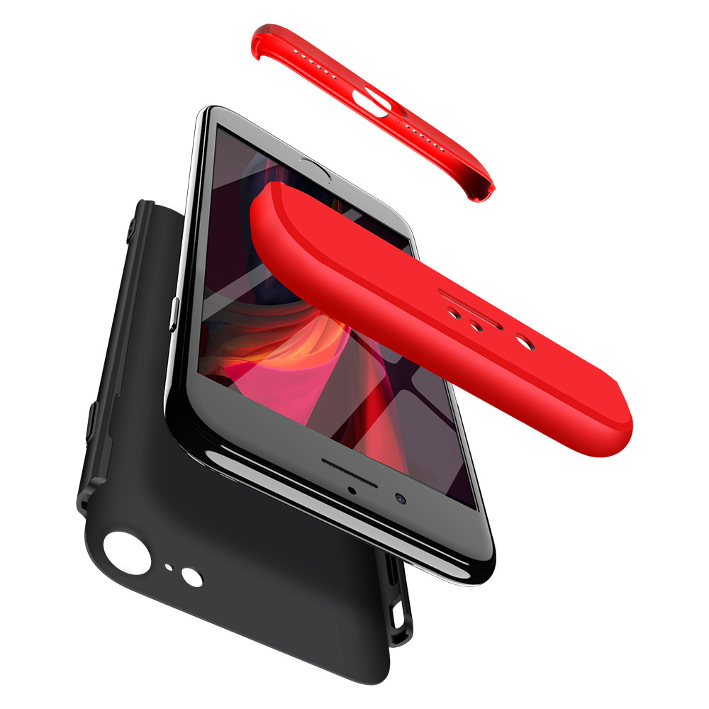 

Пластикова накладка GKK LikGus 360 градусів (opp) для Apple iPhone SE (2020) (Чорний / червоний)
