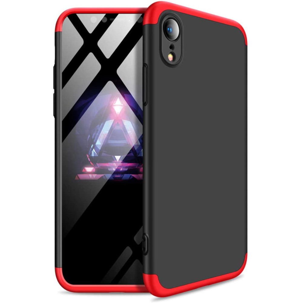 

Пластикова накладка GKK LikGus 360 градусів (opp) для Apple iPhone XR (6.1") (Чорний / червоний)