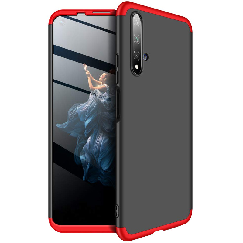 

Пластиковая накладка GKK LikGus 360 градусов (opp) для Huawei Honor 20 / Nova 5T Черный / Красный (129378)