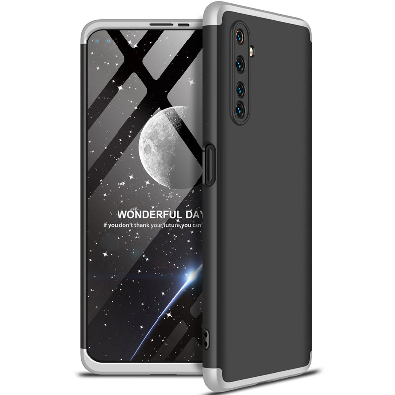 

Пластиковая накладка GKK LikGus 360 градусов (opp) для Realme 6 Pro Черный / Серебряный (132470)