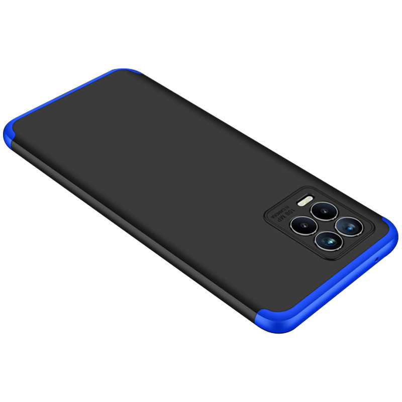 

Пластикова накладка GKK LikGus 360 градусів (opp) для Realme 8 (Чорний / синій)
