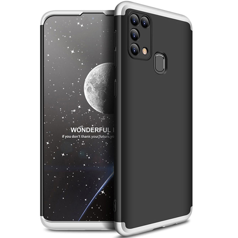 

Пластикова накладка GKK LikGus 360 градусів (opp) для Samsung Galaxy M31 (Чорний / срібний)