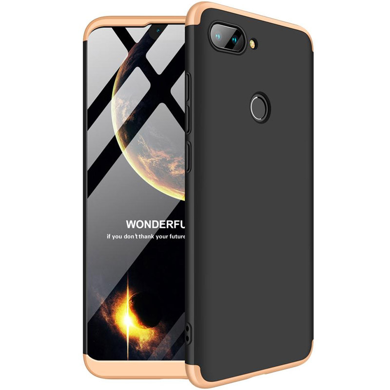 

Пластиковая накладка GKK LikGus 360 градусов (opp) для Xiaomi Mi 8 Youth (Mi 8X) Черный / Золотой (129520)