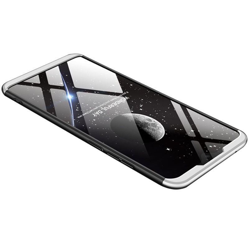 

Пластикова накладка GKK LikGus 360 градусів (opp) для Xiaomi Redmi 8A (Чорний / срібний)