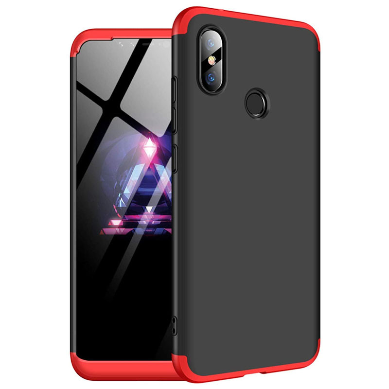 

Пластикова накладка GKK LikGus 360 градусів (opp) для Xiaomi Redmi Note 6 Pro (Чорний / червоний)