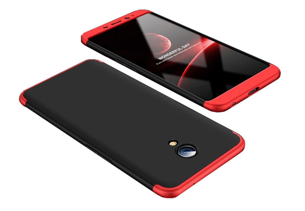 

Пластиковая накладка GKK LikGus 360 градусов для Meizu M6s Черный / Красный (85951)