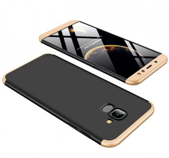 

Пластиковая накладка GKK LikGus 360 градусов для Samsung J600F Galaxy J6 (2018) Черный / Золотой (86095)