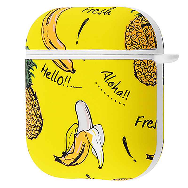 

Пластиковый футляр Kutis series для наушников AirPods Yellow/fruits (124189)