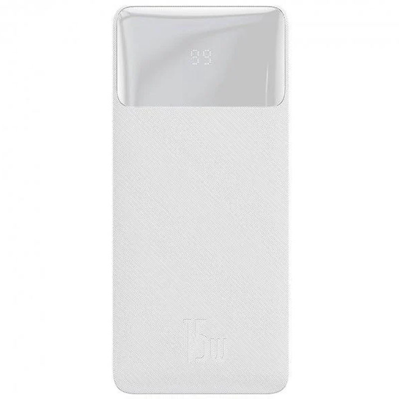 

Портативное зарядное устройство Baseus Bipow Digital Display 15W 10000 mAh (PPDML-I) Белый (208420)