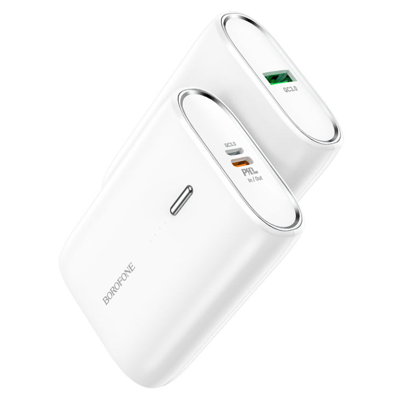 

Портативное зарядное устройство Power Bank BOROFONE BJ21 PD20W+QC3.0 10000 mAh Белый (222151)