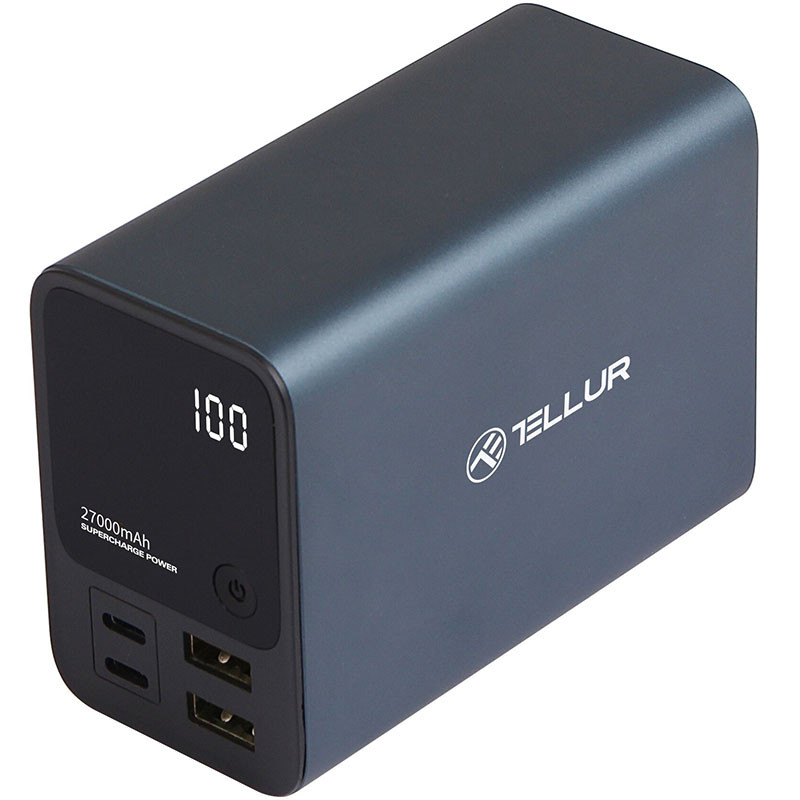 

Портативний зарядний пристрій Power Bank Tellur PD903 Ultra Pro 100W 27000 mAh (TLL158391) (Синій)
