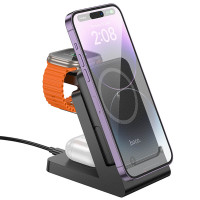 Портативное ЗУ Power Bank + зарядная станция Hoco J149 Victory 3in1 magnetic с БЗУ 5000 mAh