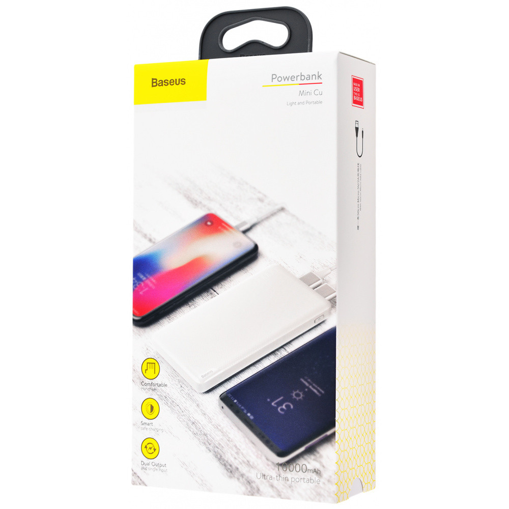 

Портативное зарядное устройство Power Bank Baseus Mini Cu 10000 mAh Белый (107415)
