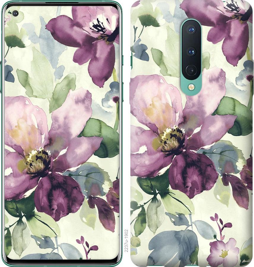 

Чохол на OnePlus 8 Квіти аквареллю