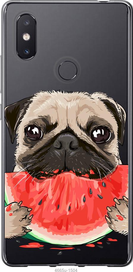 

Чехол на Xiaomi Mi8 SE Мопс и арбуз