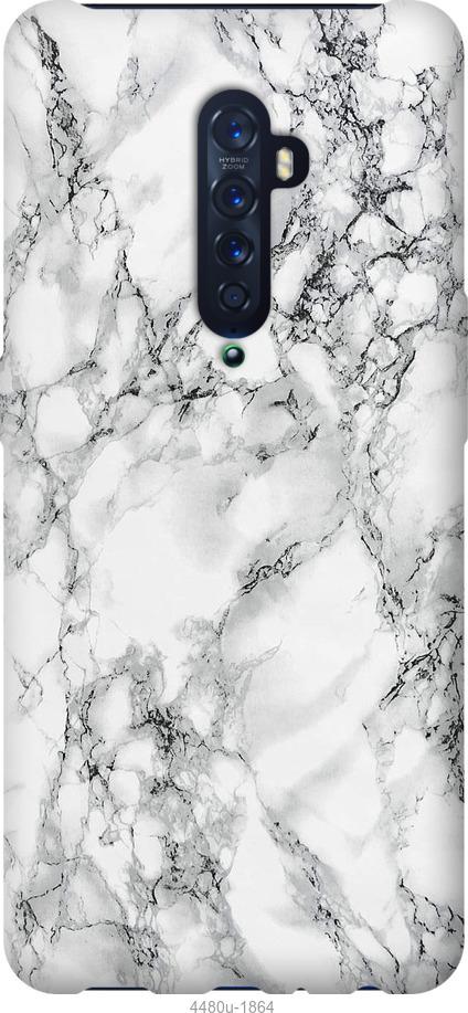 

Чехол на Oppo Reno 2 Мрамор белый