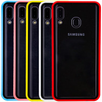 

Прозрачный TPU+PC чехол Epic с цветным бампером для Samsung Galaxy A20 / A30
