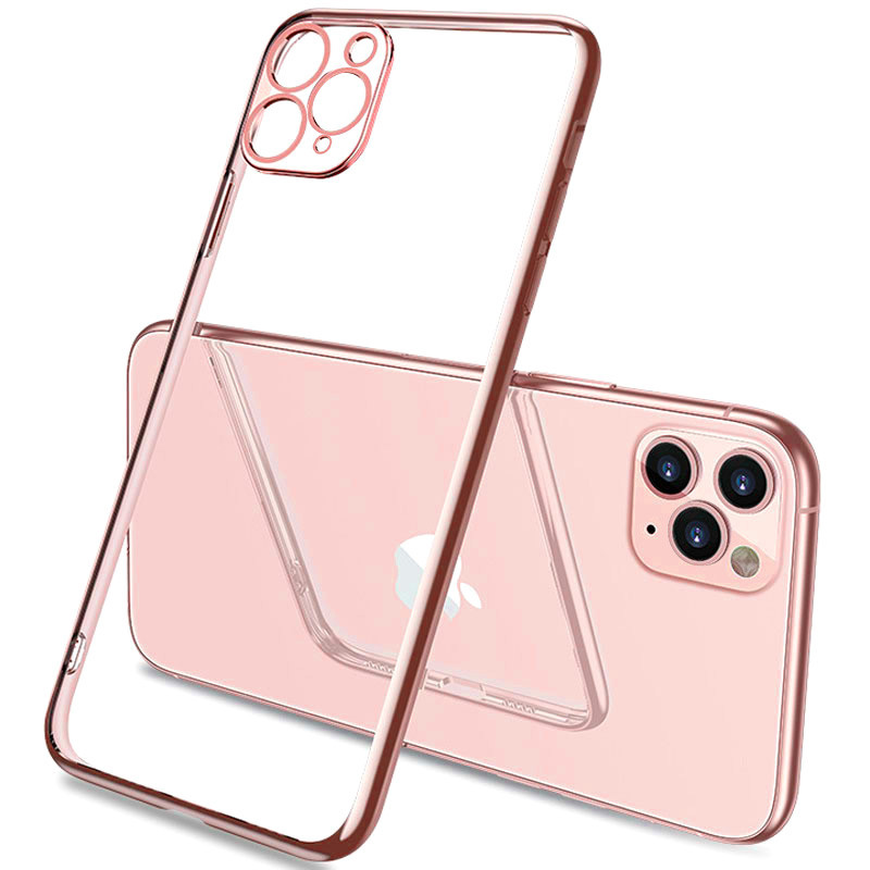 

Прозрачный силиконовый чехол с глянцевой окантовкой Full Camera для Apple iPhone 11 Pro (5.8") Rose Gold (158597)