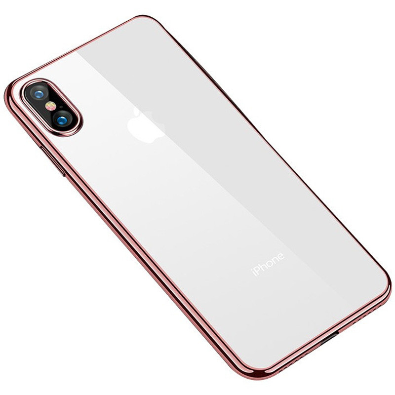 

Прозрачный силиконовый чехол глянцевая окантовка Full Camera для Apple iPhone XS Max (6.5") Rose Gold (158645)