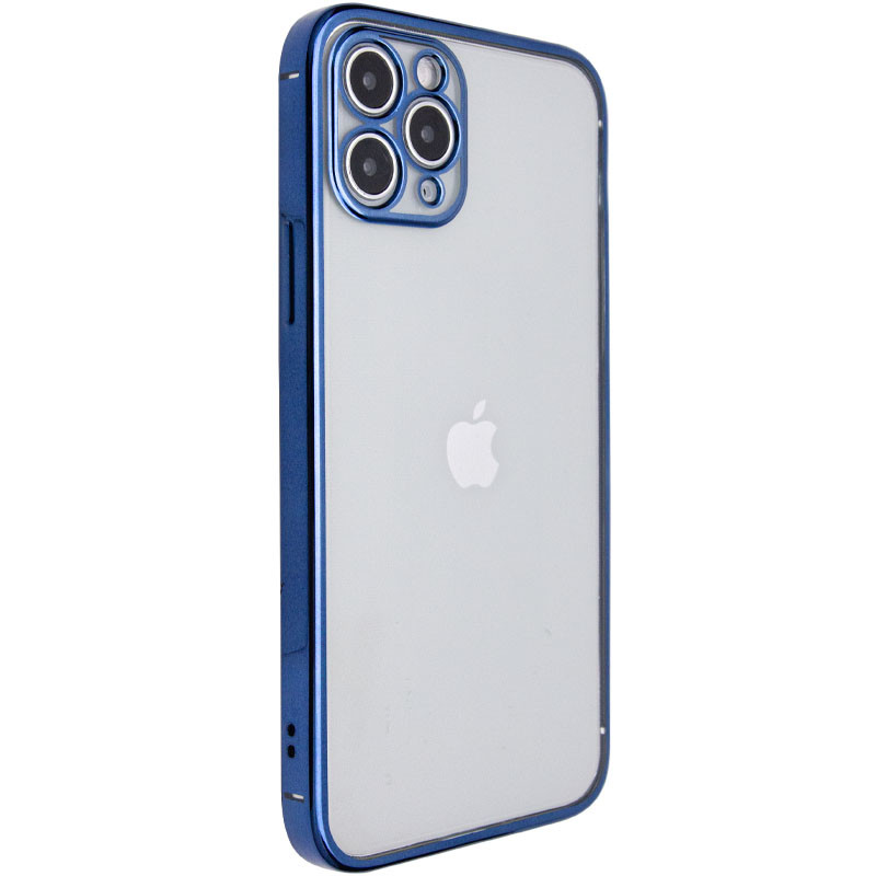 

Прозрачный силиконовый чехол глянцевая окантовка Full Camera для Apple iPhone 11 Pro (5.8") Синий (170727)