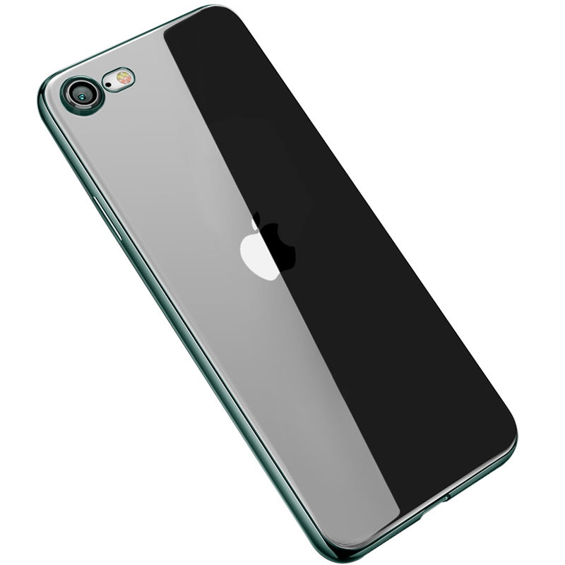 

Прозрачный силиконовый чехол глянцевая окантовка Full Camera для Apple iPhone 7/8/SE(2020) (4.7") Темно-зеленый (159289)