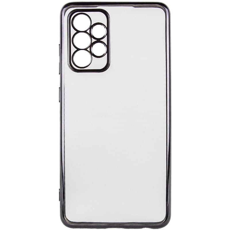 

Прозорий силіконовий чохол глянсова окантовка Full Camera для Samsung Galaxy A52 (Чорний)